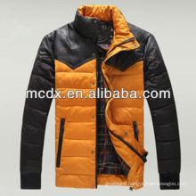 yellow and black Winter new style man jacket with zipper